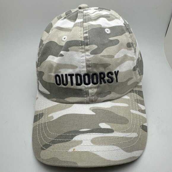 State Of Mine Camo Outdoorsy Baseball Cap Hat Adjustable Strap Adventure Hat G69 - Picture 1 of 5